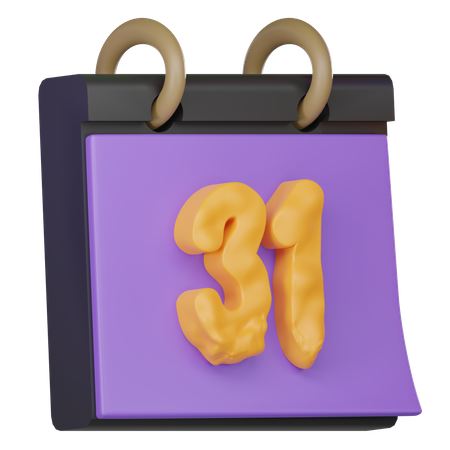 Halloween Calendar  3D Icon