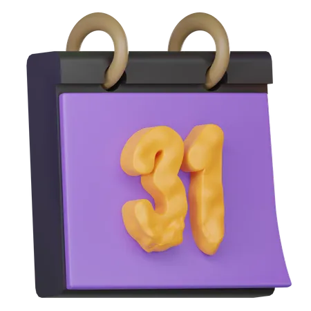 Halloween Calendar  3D Icon