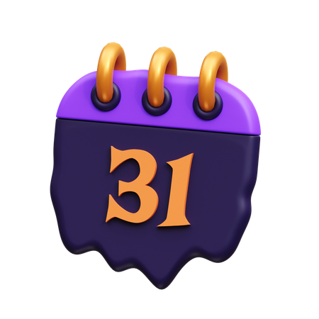 Halloween Calendar  3D Icon