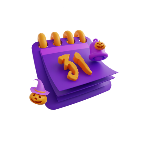 Halloween Calendar  3D Icon