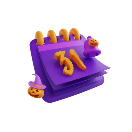 Halloween Calendar  3D Icon