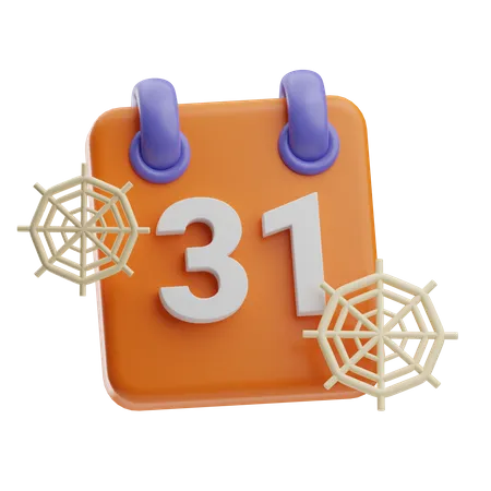 Halloween Calendar  3D Icon