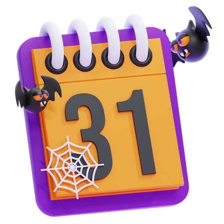 Halloween Calendar  3D Icon