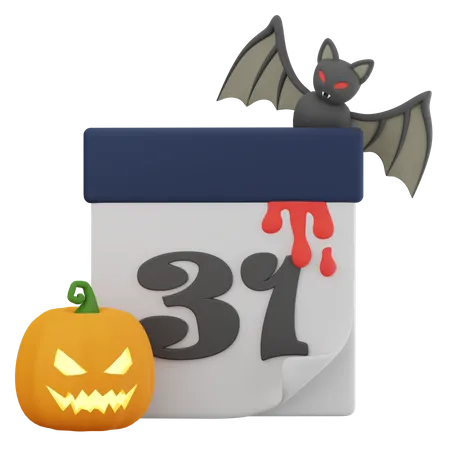 Halloween Calendar  3D Icon