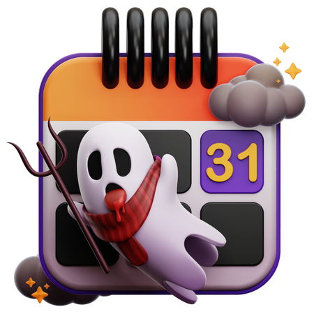 Halloween Calendar  3D Icon