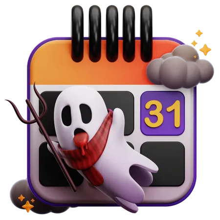 Halloween Calendar  3D Icon