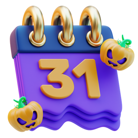 Halloween Calendar  3D Icon
