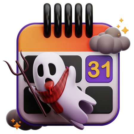 Halloween Calendar 3D Icon