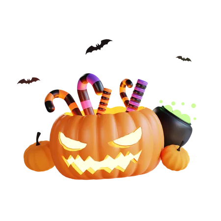 Halloween candies  3D Illustration