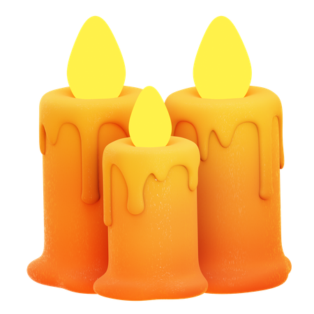 ハロウィンキャンドル  3D Icon