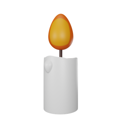 Halloween Candle  3D Icon