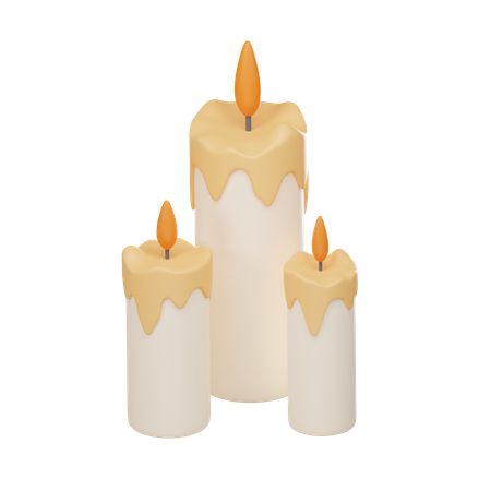 Halloween Candle  3D Icon