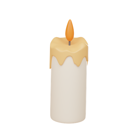 Halloween Candle  3D Icon