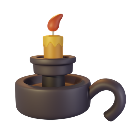 Halloween Candle  3D Icon