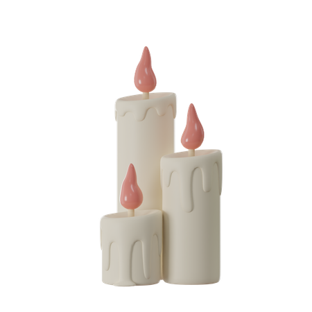 Halloween Candle  3D Icon