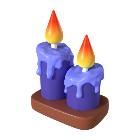 Halloween Candle  3D Icon