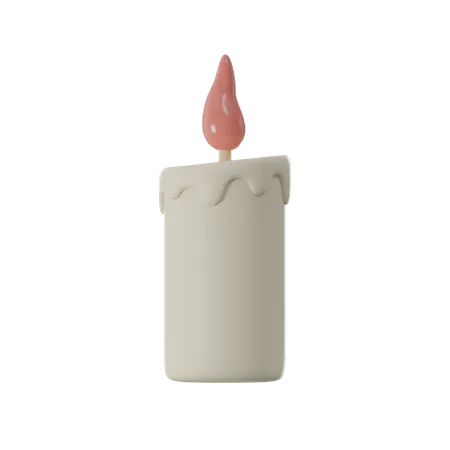 Halloween Candle  3D Icon