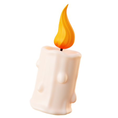 Halloween Candle  3D Icon