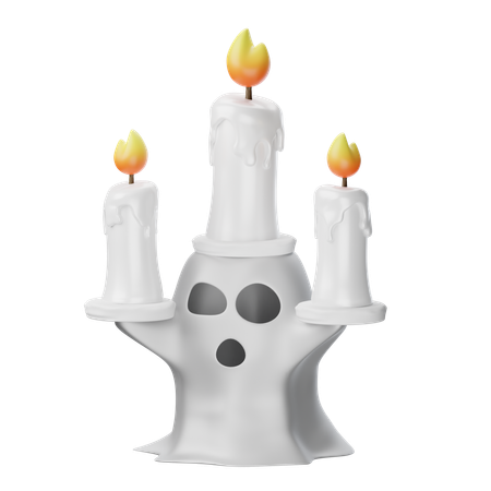 Halloween Candle  3D Icon