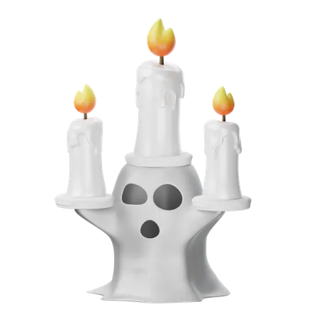 Halloween Candle  3D Icon