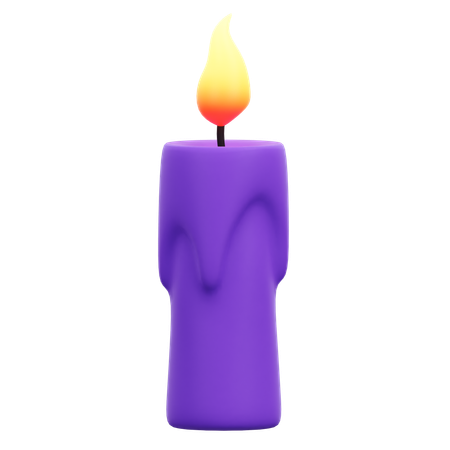 Halloween Candle  3D Icon