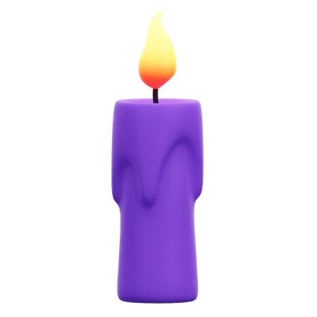 Halloween Candle  3D Icon