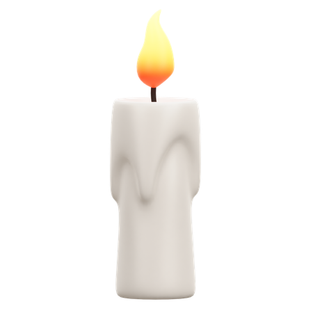 Halloween Candle  3D Icon