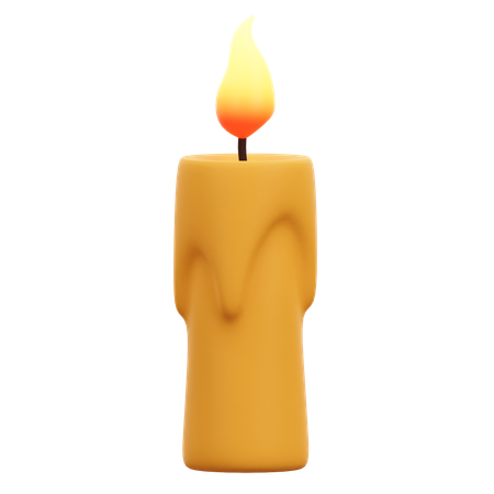 Halloween Candle  3D Icon