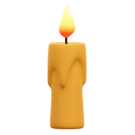 Halloween Candle  3D Icon