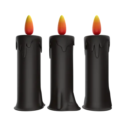 Halloween Candle  3D Icon