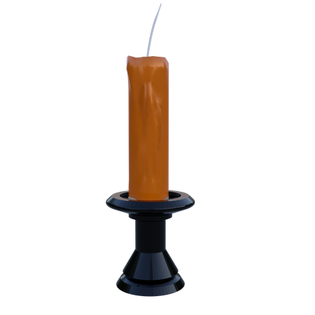 Halloween Candle  3D Icon