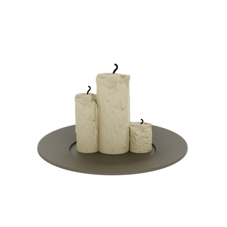 Halloween Candle  3D Icon