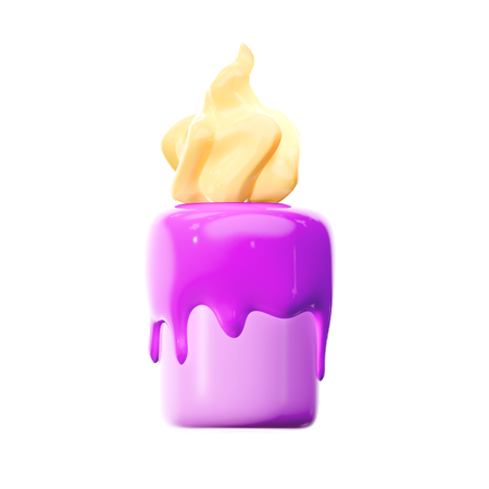 Halloween Candle  3D Icon