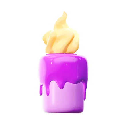 Halloween Candle  3D Icon