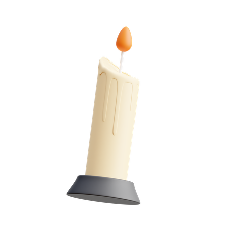 Halloween Candle  3D Icon