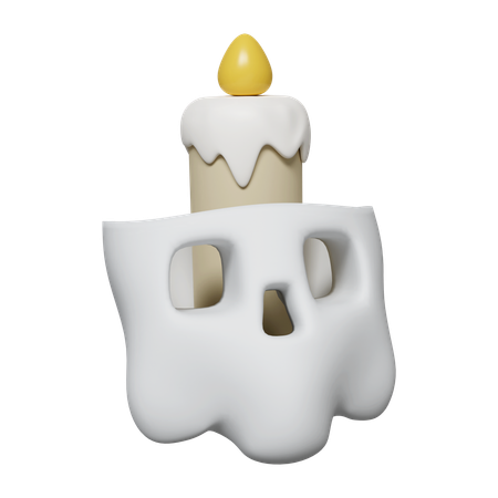 Halloween Candle  3D Icon