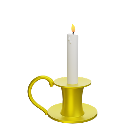 Halloween Candle  3D Illustration