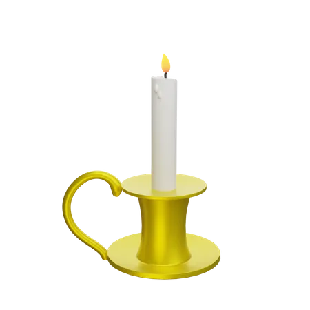 Halloween Candle  3D Illustration