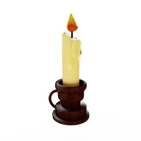 Halloween Candle  3D Illustration