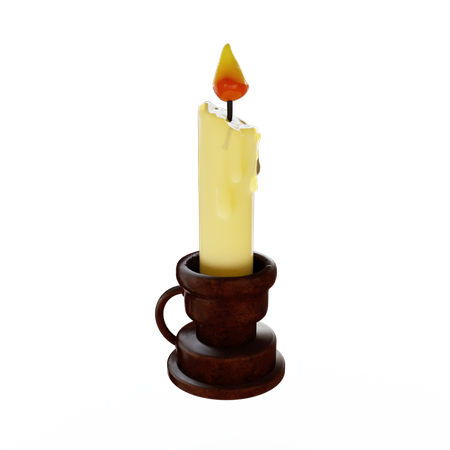 Halloween Candle  3D Illustration