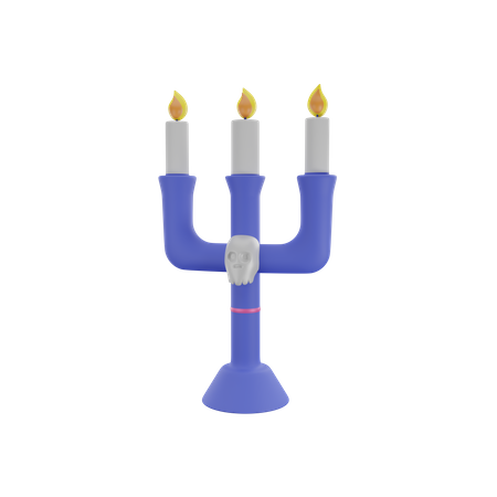 Halloween Candle  3D Icon
