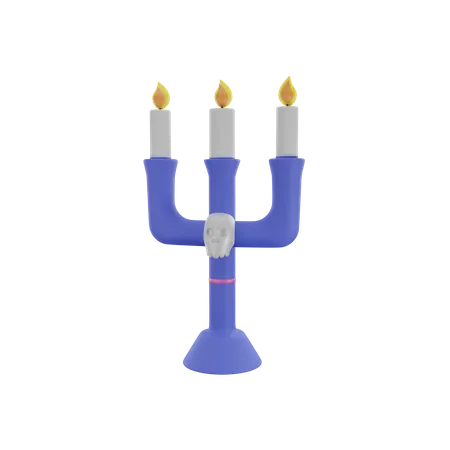 3 D Illustration Of Decorative Halloween Candle 3D Icon