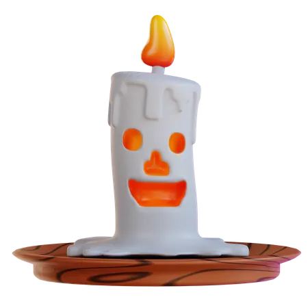 3 D Illustration Of A Smiling Candle 3D Icon
