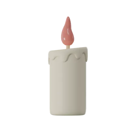Candle 3 D Icon Transparent Background 3D Icon