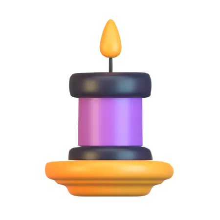 3 D Halloween Candle Isometric Icon 3D Icon