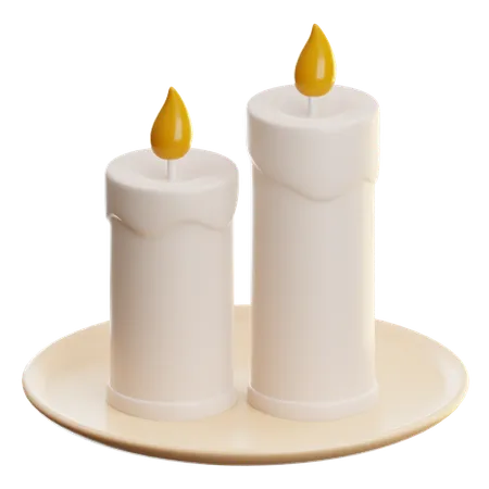 Halloween Candles  3D Icon