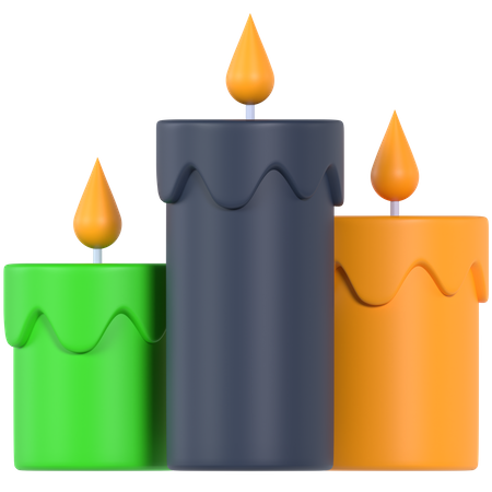 Halloween Candles 3D Icon