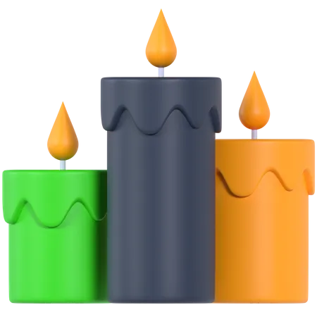 Halloween Candles 3D Icon