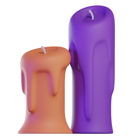 Halloween Candles  3D Icon
