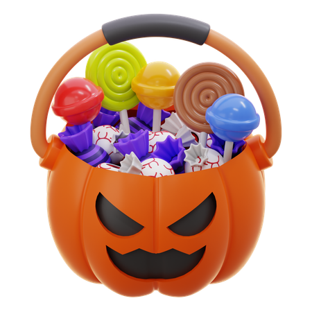 ハロウィンキャンディバッグ  3D Icon